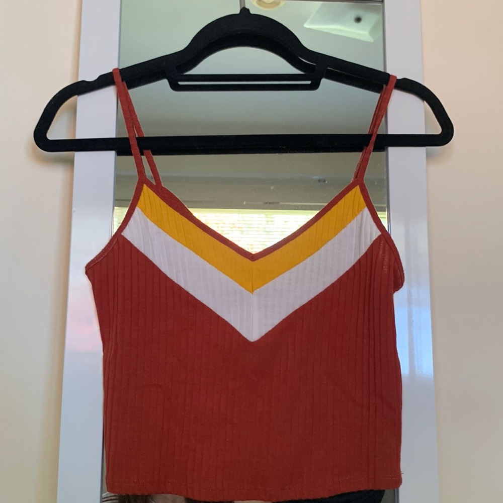 chevron cropped tank